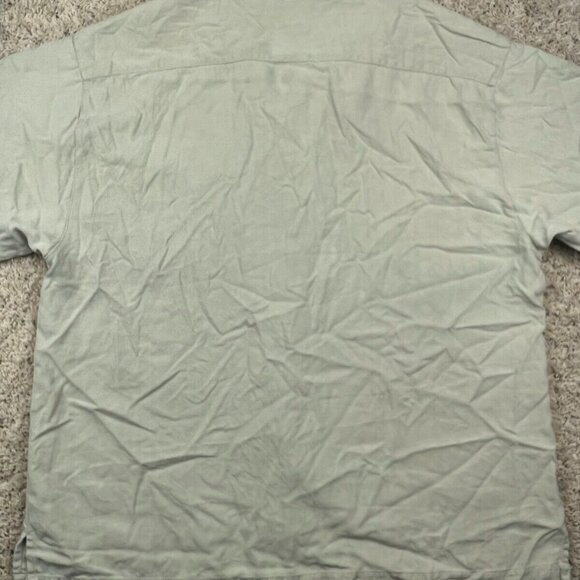 Tommy Bahama Short Sleeve Button Up All Silk Shirt (Size XL) Beige Ivory Hawaii - Picture 6 of 8